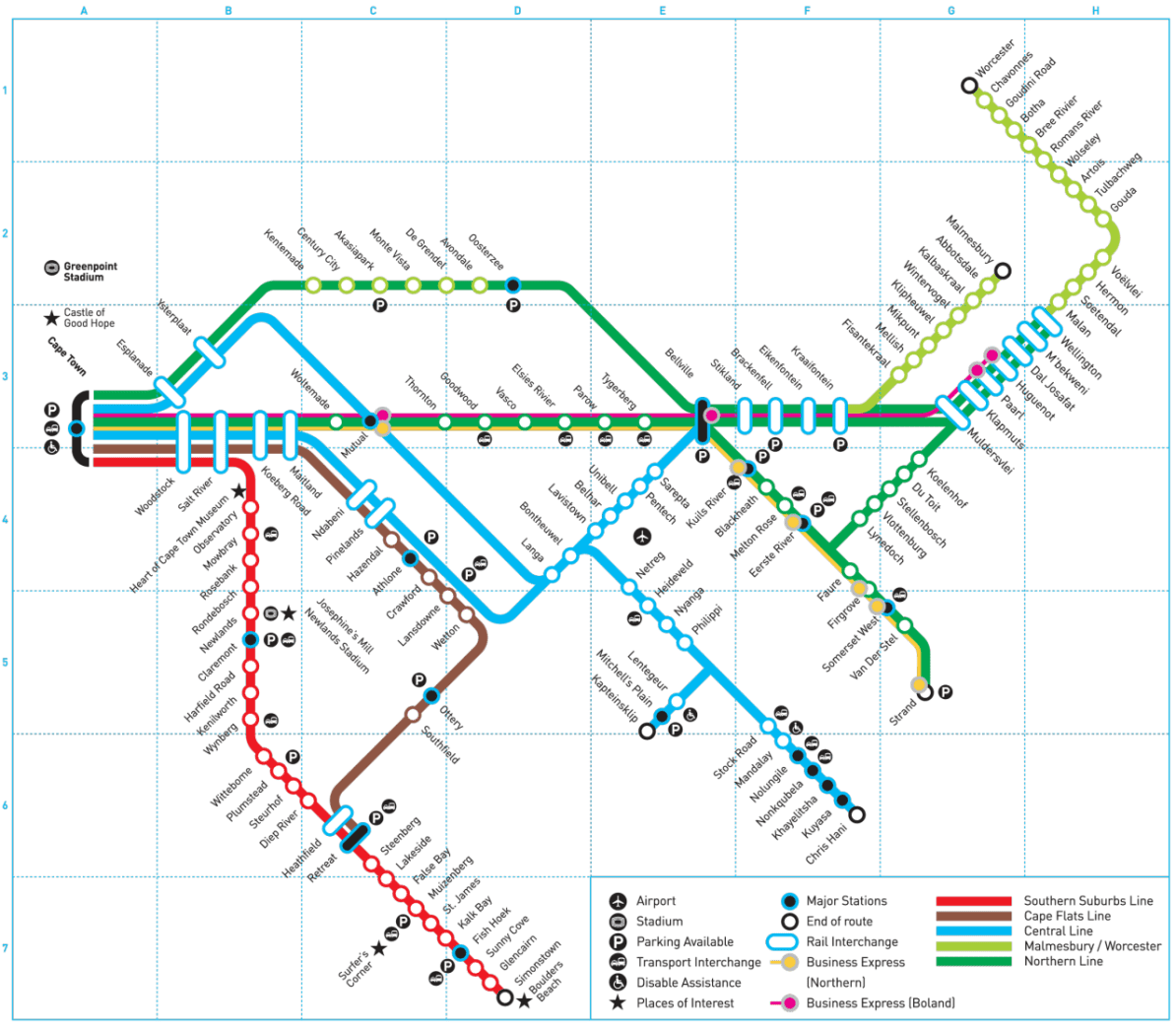 Cape Town Metro Haritası