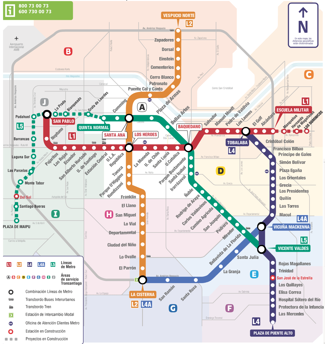 Santiago Metro Haritası